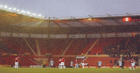 middlesrough fa cup 2009 to 10 kick off snow